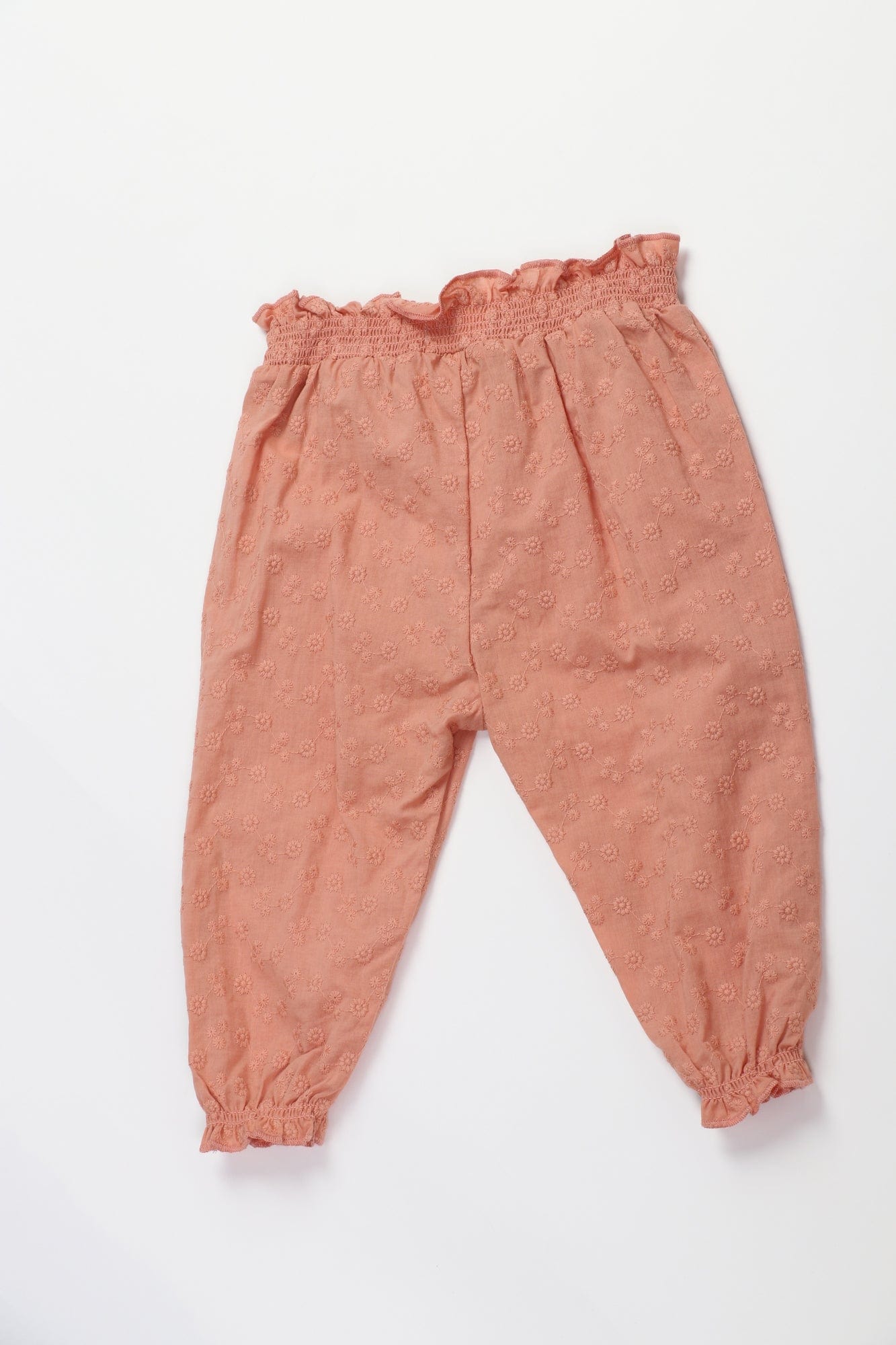 جينجرسنابس بنطلون اطفال رضع بناتي مكشكش من الوسط برباط خصر وردي