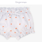 جينجرسنابس شورت رضع بناتي بنمط أسماك مزين بفيونكة أزرق