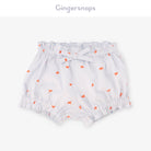 جينجرسنابس شورت رضع بناتي بنمط أسماك مزين بفيونكة أزرق