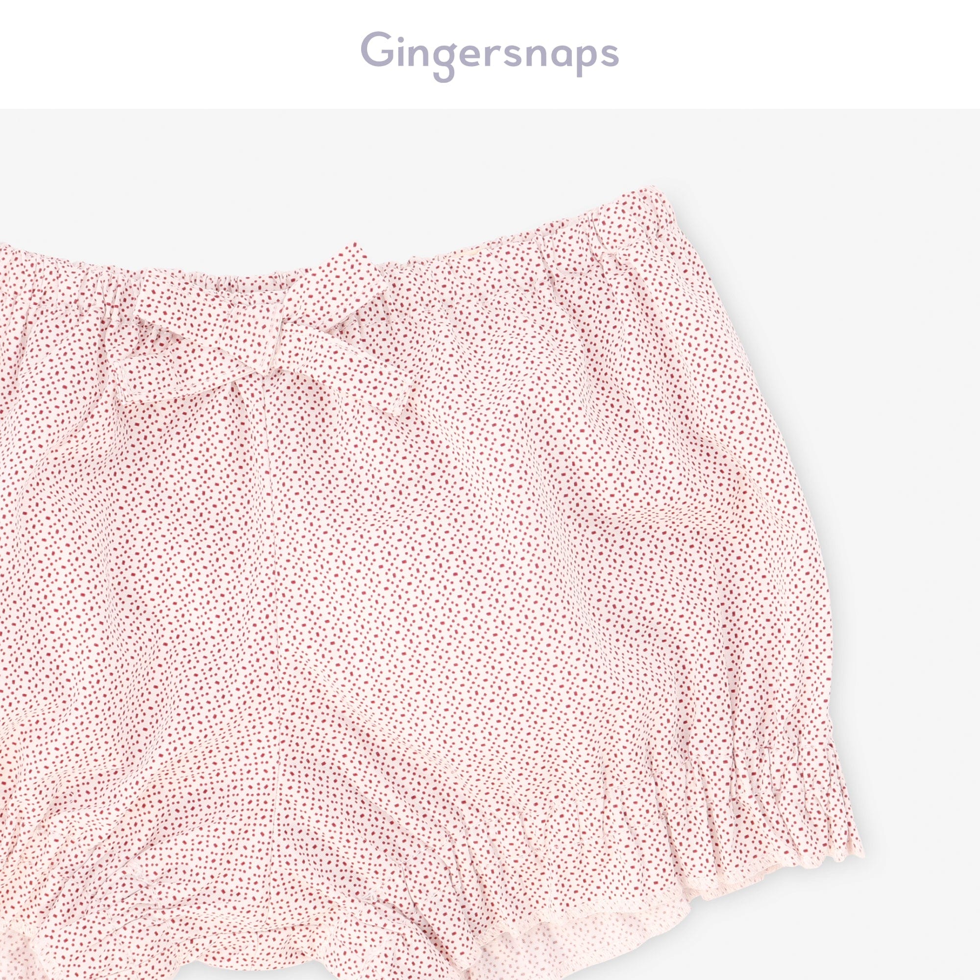 جينجرسنابس شورت بيبي بنات بنمط بفيونكة متعدد الألوان