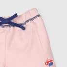 جينجرسنابس شورت رضع بناتي بجيوب أمامية بتطريز خفيف وردي