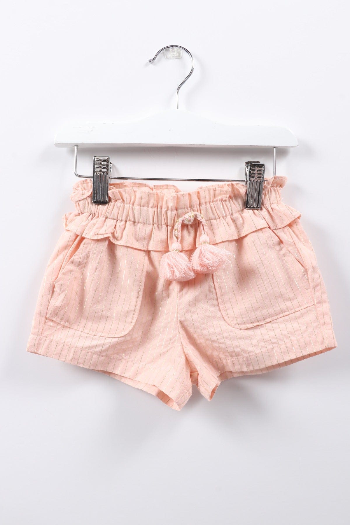 جينجرسنابس شورت مقلم بوسط مطاطي ذهب