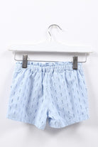 جينجرسنابس شورت مخرم مزين بأزرار أمامية أزرق فاتح