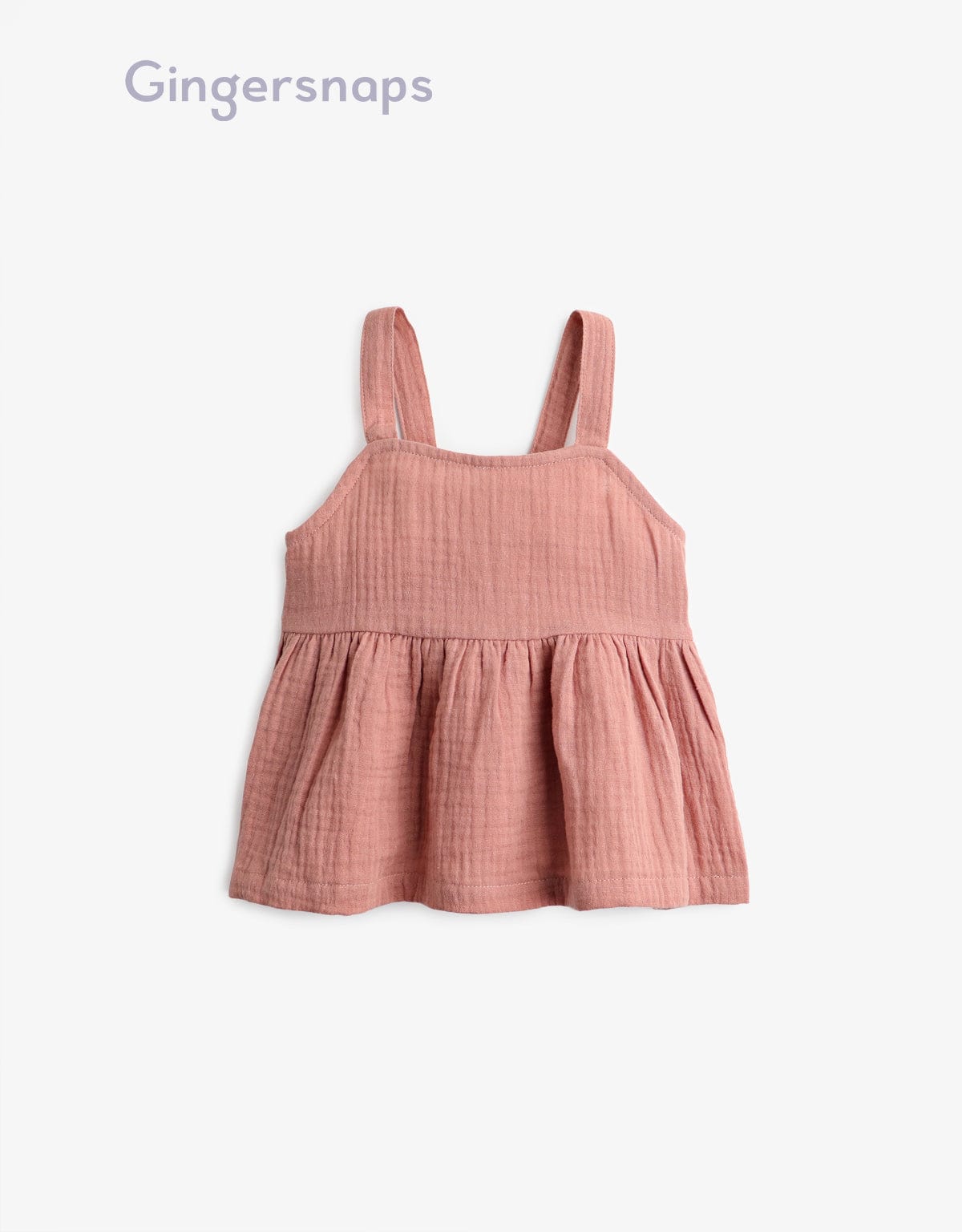 جينجرسنابس طقم كاجوال بناتي ببلوزة بحمالات وشورت وردي