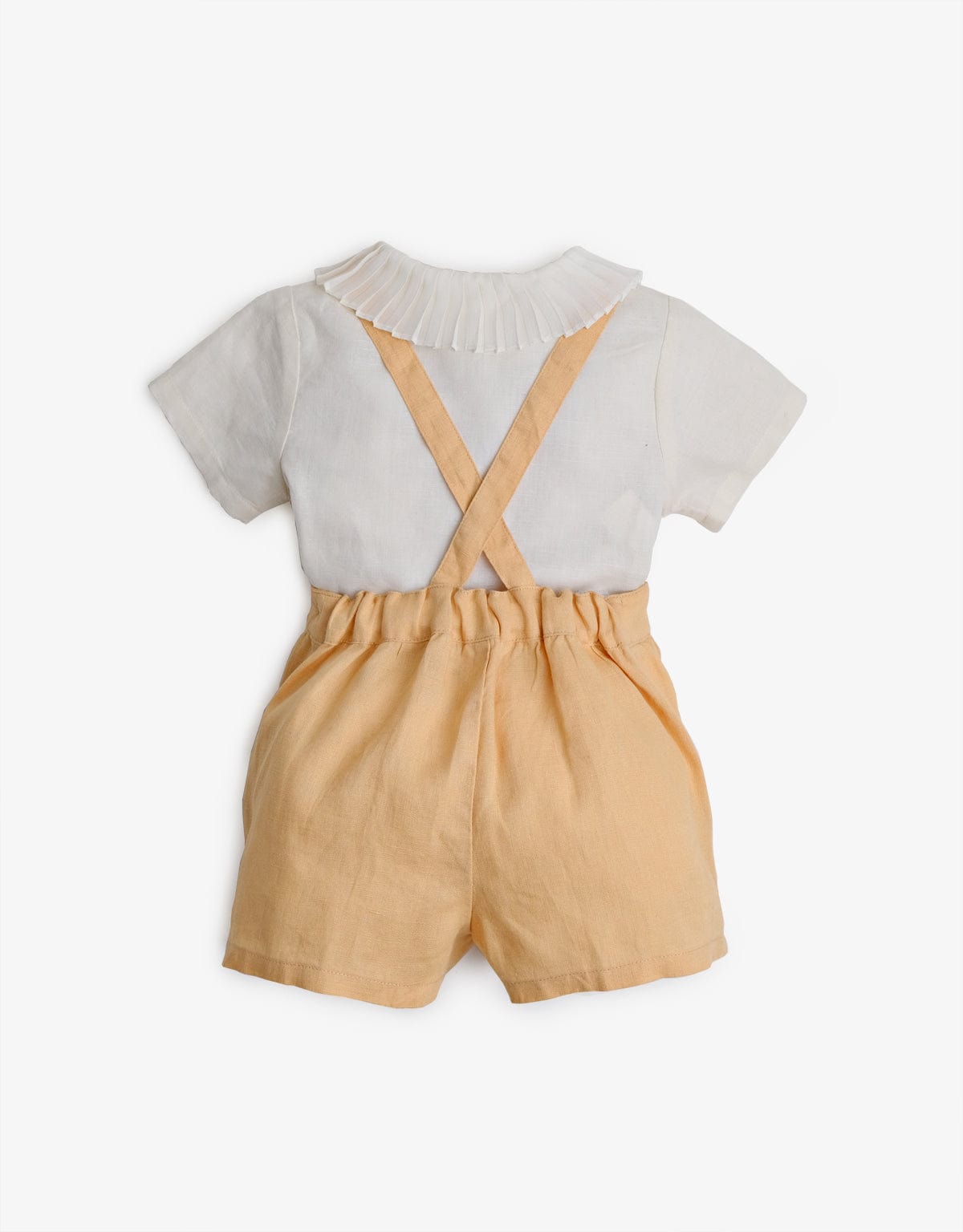 جينجرسنابس طقم بناتي اطفال بشورت وحمالات بني