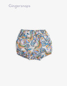 جينجرسنابس طقم قطعتين بلوزة منقوشة مكشكشة وشورت بناتي متعدد الألوان