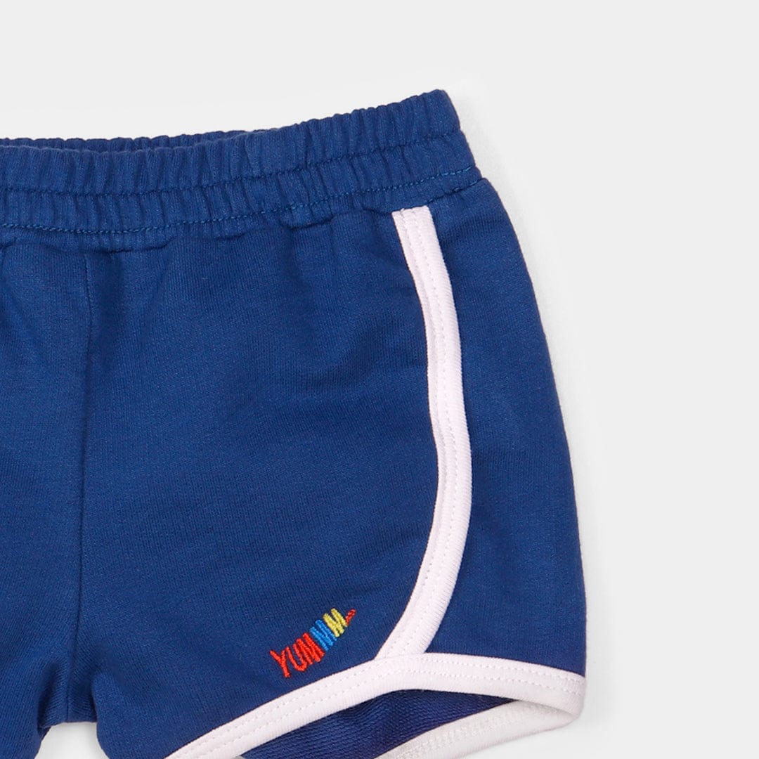 جينجرسنابس شورت بيبي بنات ملون مزين بحواف أزرق