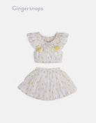 جينجرسنابس طقم بناتي قطعتين منقط توب وتنورة متعدد الألوان