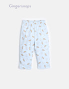 جينجرسنابس بيجامة نوم رضع بناتي بطبعة قطط بفيونكة على الرقبة أزرق