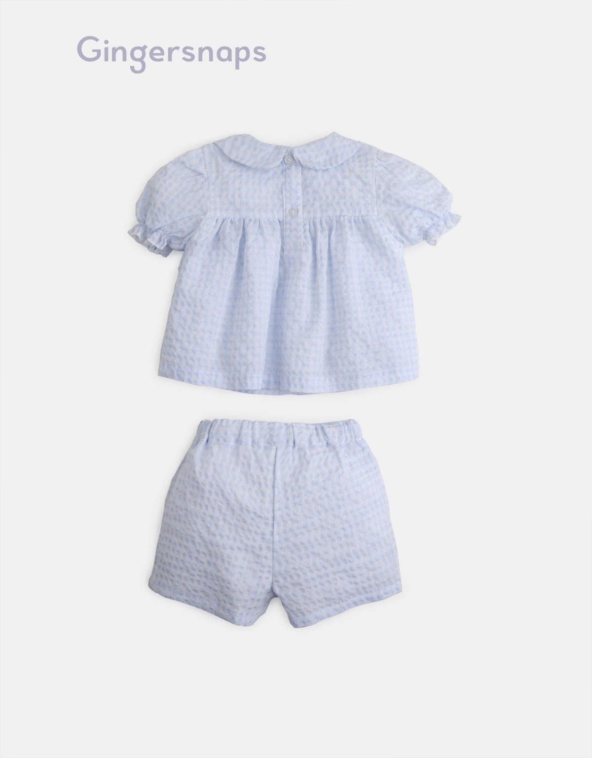 جينجرسنابس طقم أطفال بناتي قطعتين شورت وبلوزة أزرق