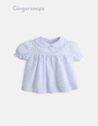 جينجرسنابس طقم أطفال بناتي قطعتين شورت وبلوزة أزرق