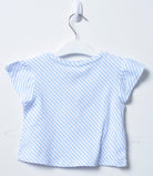 جينجرسنابس تي شيرت بيبي بنات بطبعة حلوى الشعر أزرق/أبيض