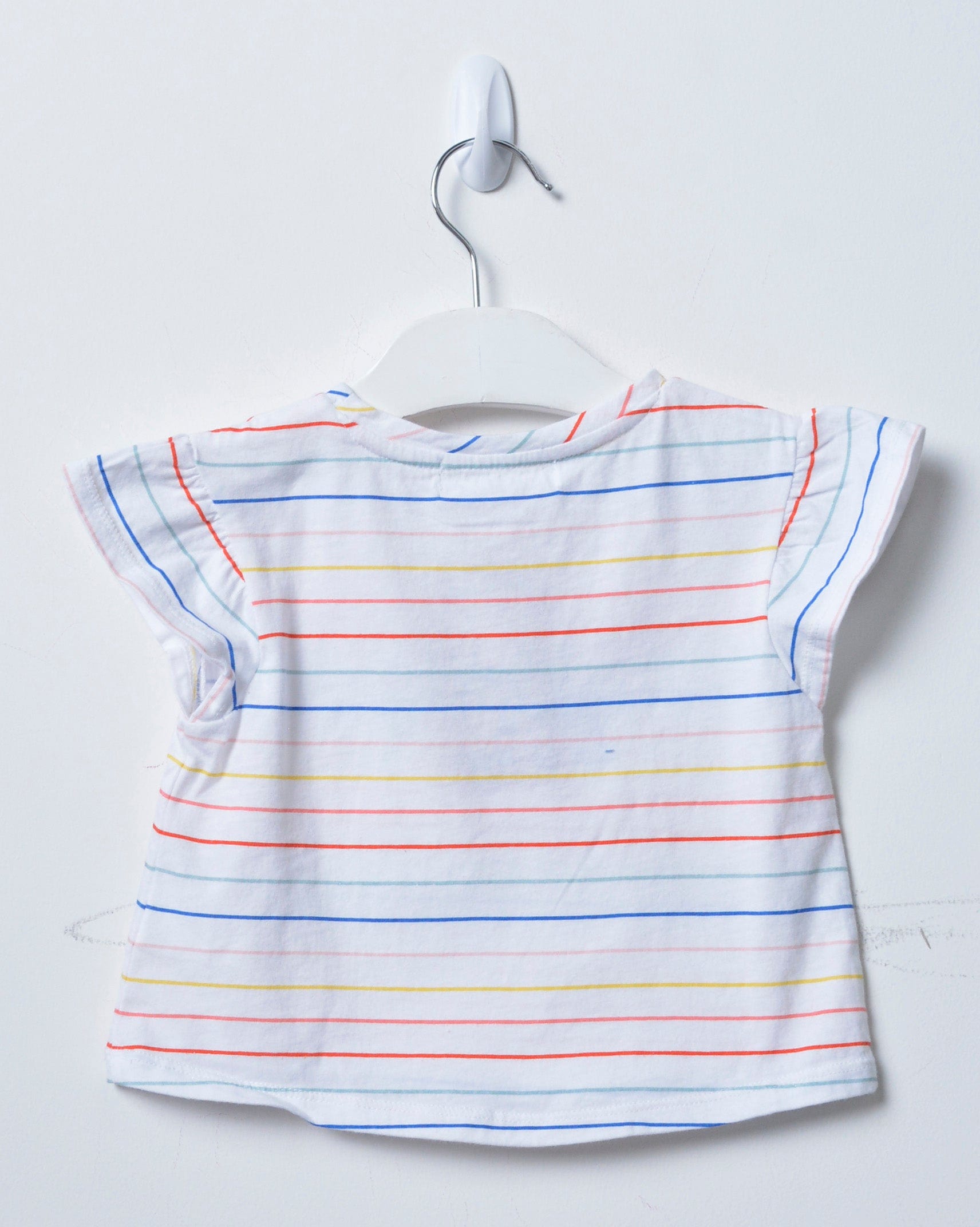 جينجرسنابس تي شيرت بيبي بنات مخطط بطبعة كتابة متعدد الألوان