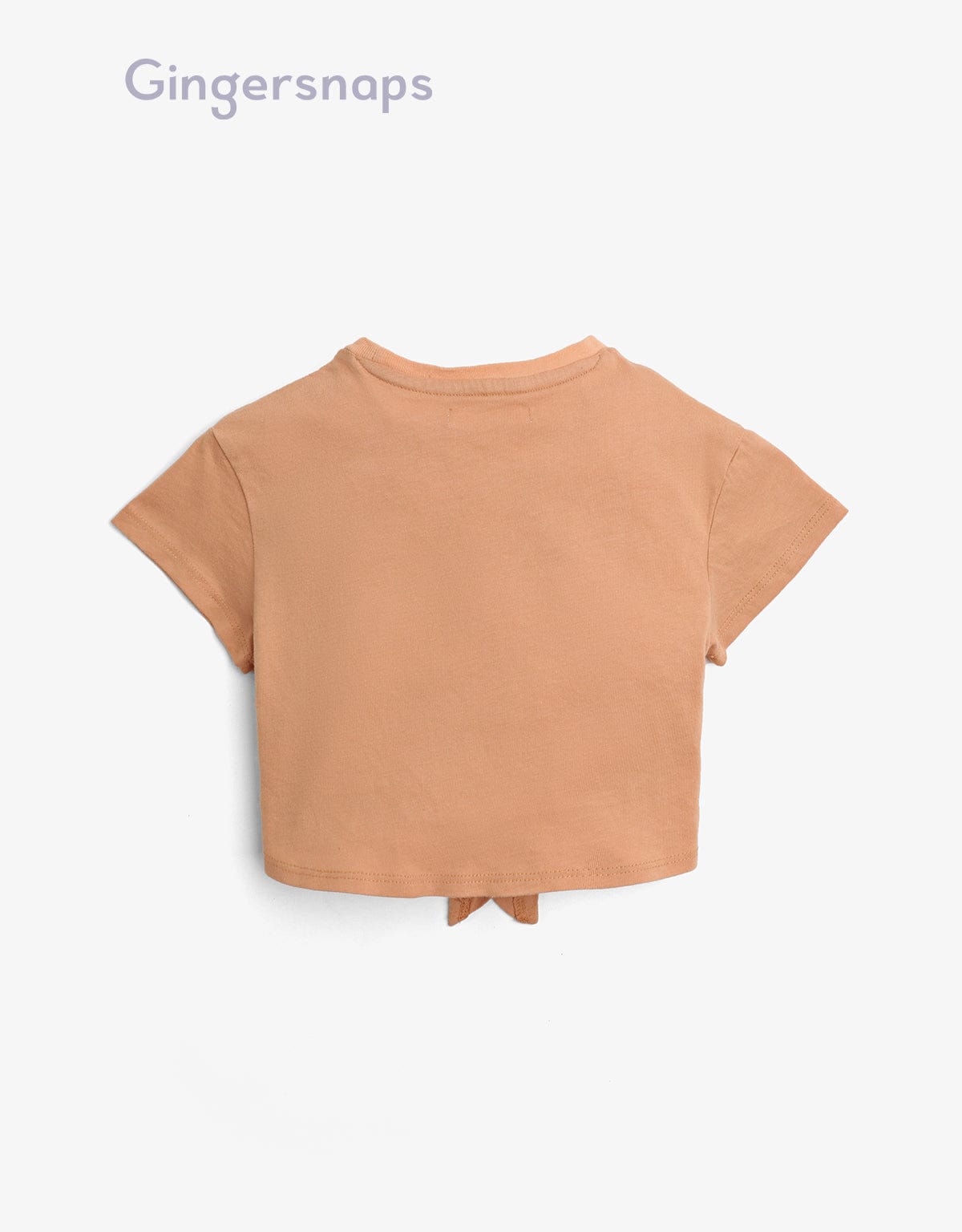جينجرسنابس تي شيرت بيبي بنات بطبعة ايس كريم بني