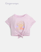 جينجرسنابس تي شيرت بنات بيبي بطبعة شمس بنفسجي