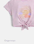 جينجرسنابس تي شيرت بنات بيبي بطبعة شمس بنفسجي