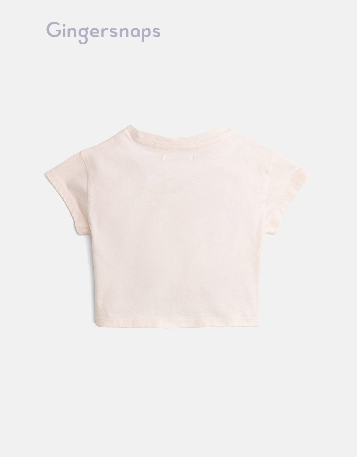 جينجرسنابس تي شيرت بيبي بنات بطبعة على الصدر أبيض