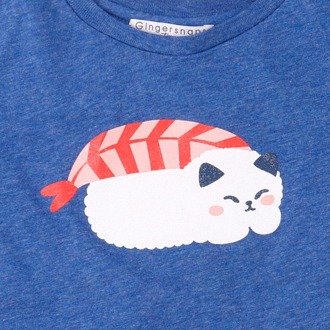 جينجرسنابس تيشيرت رضع بناتي بنمط قط أزرق