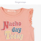 جينجرسنابس تي شيرت بيبي بنات بدون أكمام فراشة أحمر بنفسجي