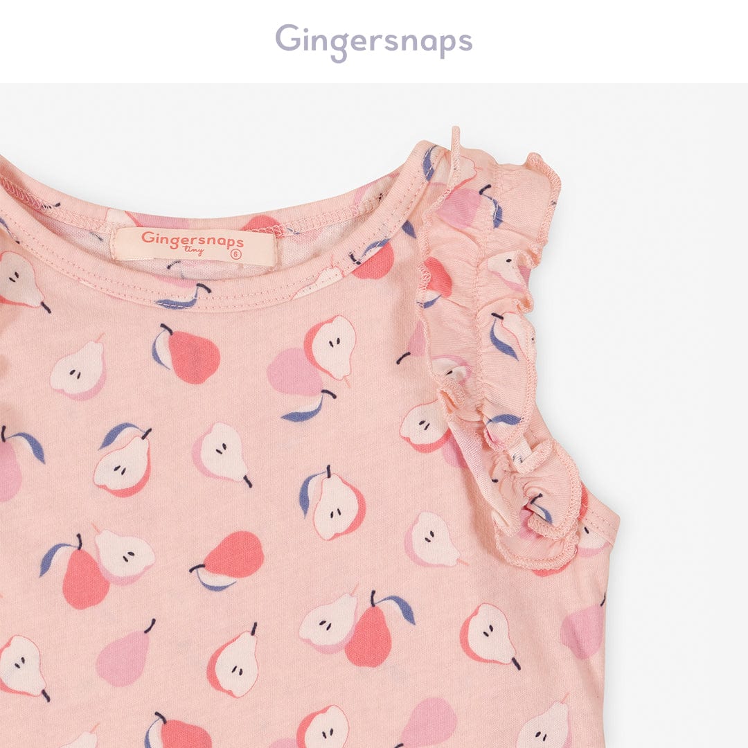 جينجرسنابس تانك توب بنمط فواكة بناتي رضع متعدد الألوان