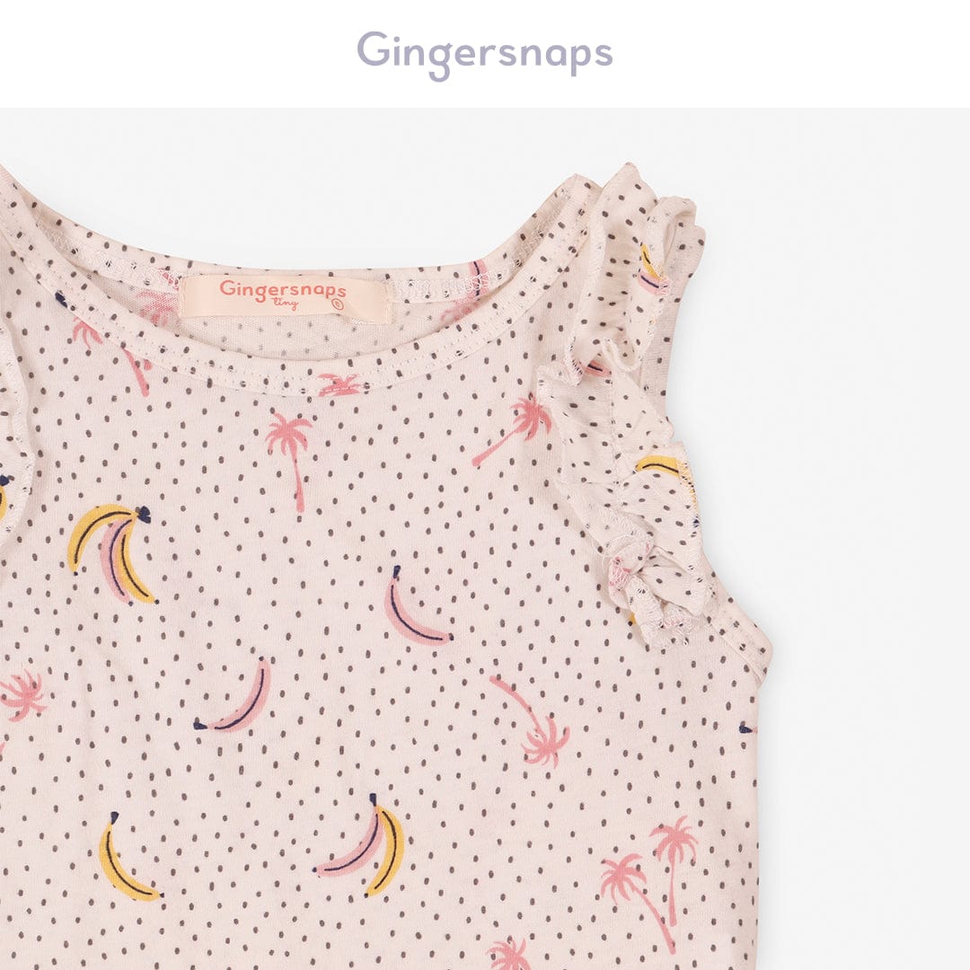 جينجرسنابس تانك توب بنمط منقط وفواكة بناتي رضع متعدد الألوان