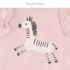 جينجرسنابس تانك توب بنمط حمار وحشي بناتي رضع وردي فاتح