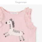 جينجرسنابس تانك توب بنمط حمار وحشي بناتي رضع وردي فاتح