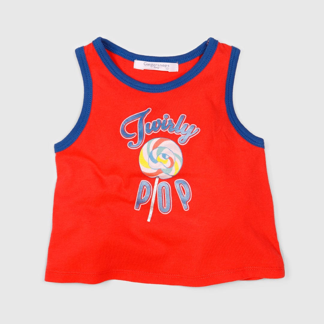 جينجرسنابس تانك توب بنمط لولي بوب بناتي رضع دوباري