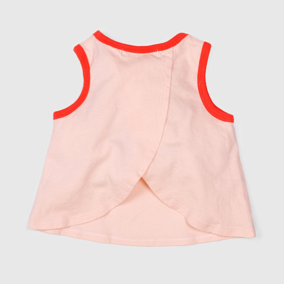 جينجرسنابس تانك توب بناتي رضع بنمط الكرز وردي