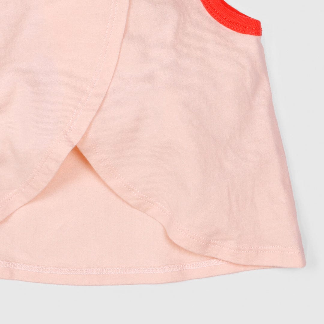 جينجرسنابس تانك توب بناتي رضع بنمط الكرز وردي