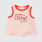 جينجرسنابس تانك توب بناتي رضع بنمط الكرز وردي