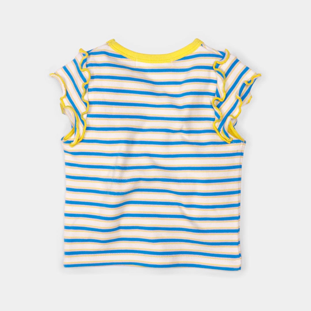 جينجرسنابس تانك توب بناتي رضع بنمط مخطط بطبعة أيس كريم متعدد الألوان