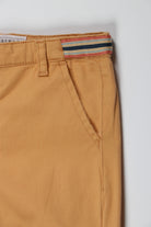 جينجرسنابس بنطلون اطفال رضع ولادي سادة بجيوب امامية ومطاط عند الكاحل فخاري