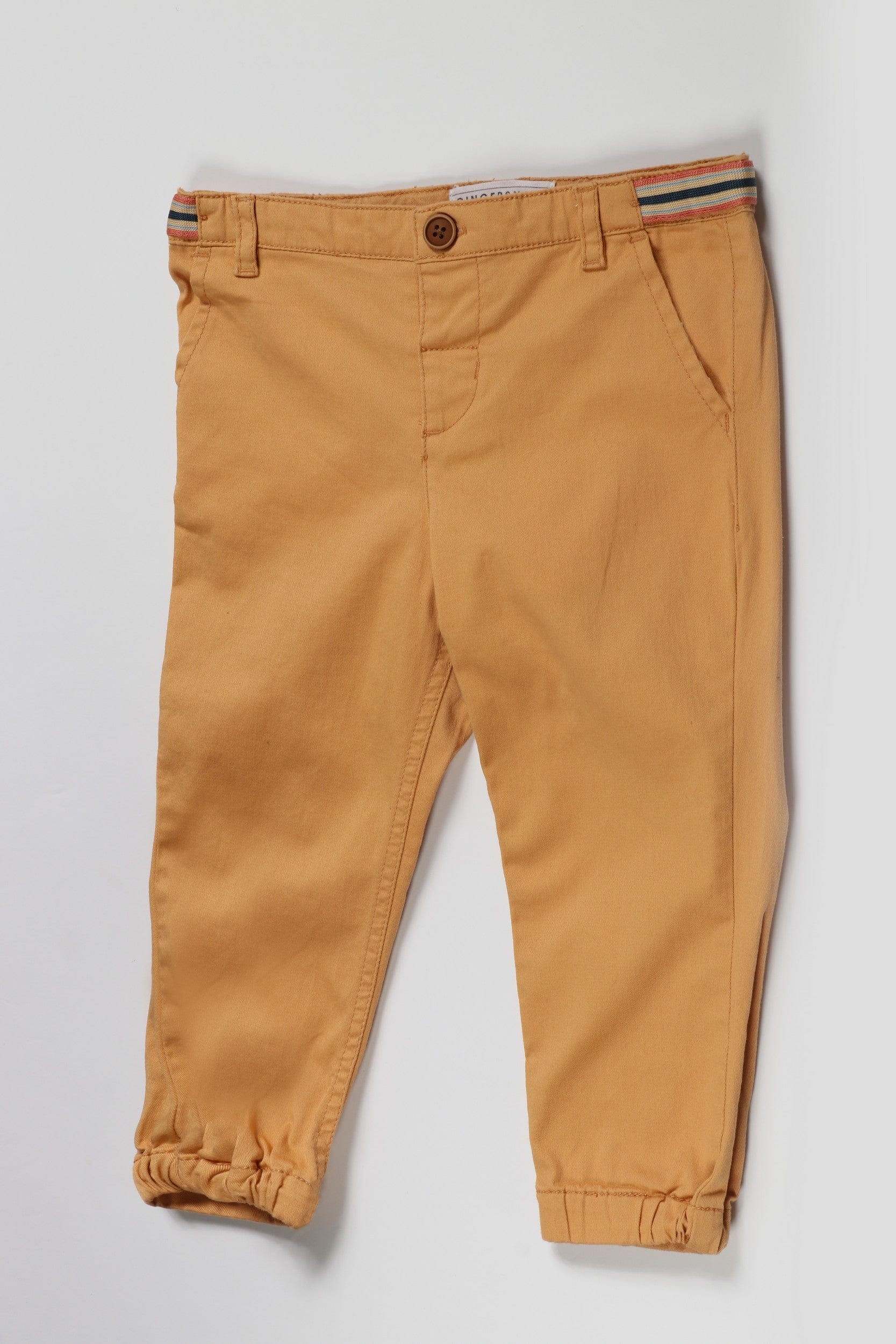 جينجرسنابس بنطلون ولادي سادة بأسورة من أسفل فخاري