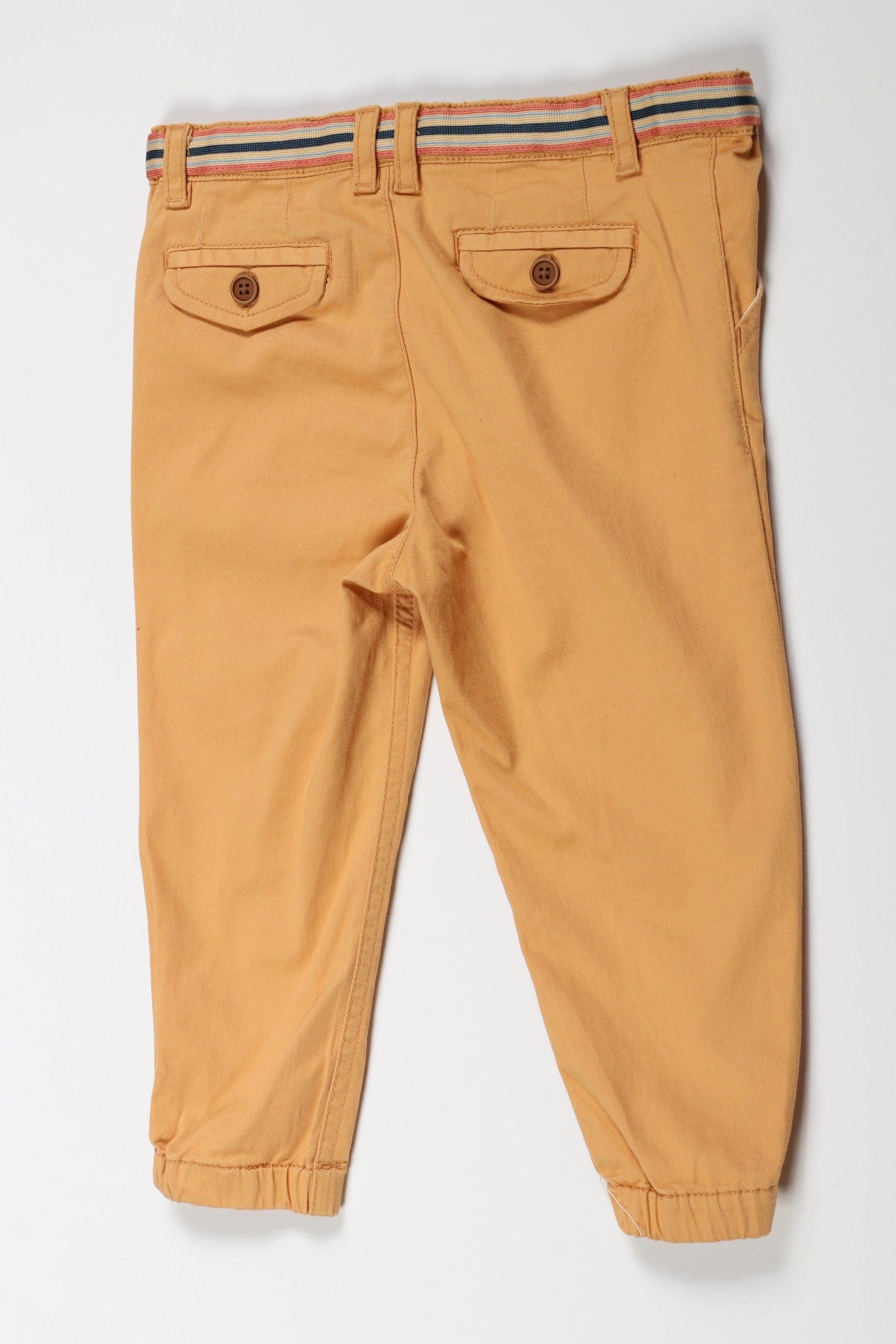 جينجرسنابس بنطلون اطفال رضع ولادي سادة بجيوب امامية ومطاط عند الكاحل فخاري