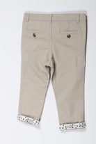 جينجرسنابس بنطلون ولادي سادة منقوش بالنجوم من أسفل الكاكي بني