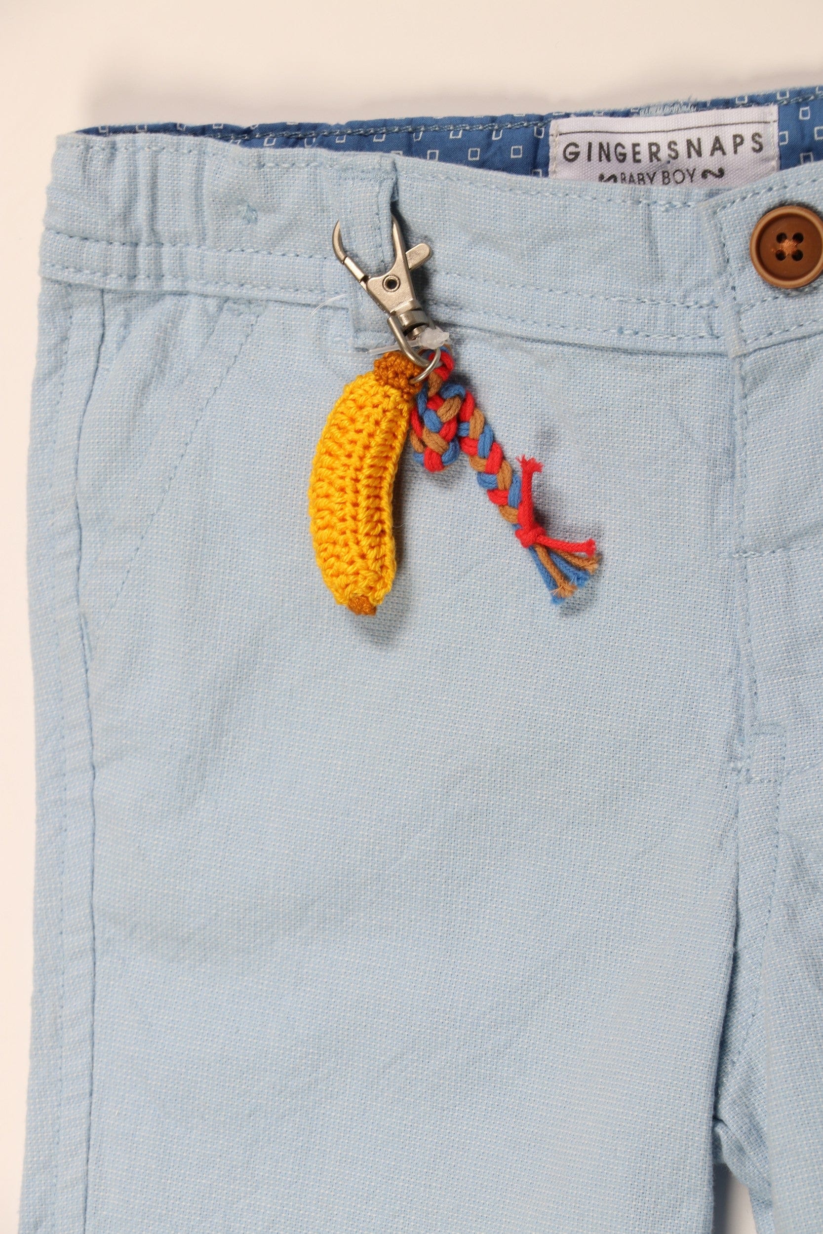 جينجرسنابس شورت ولادي منقوش أزرق فاتح