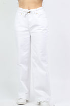 داليدرس بنطلون وايد ليج سادة برباط علي الخصر