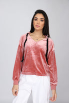 كيتشن بلوزة مخمل سبعة بكم طويل نسائي