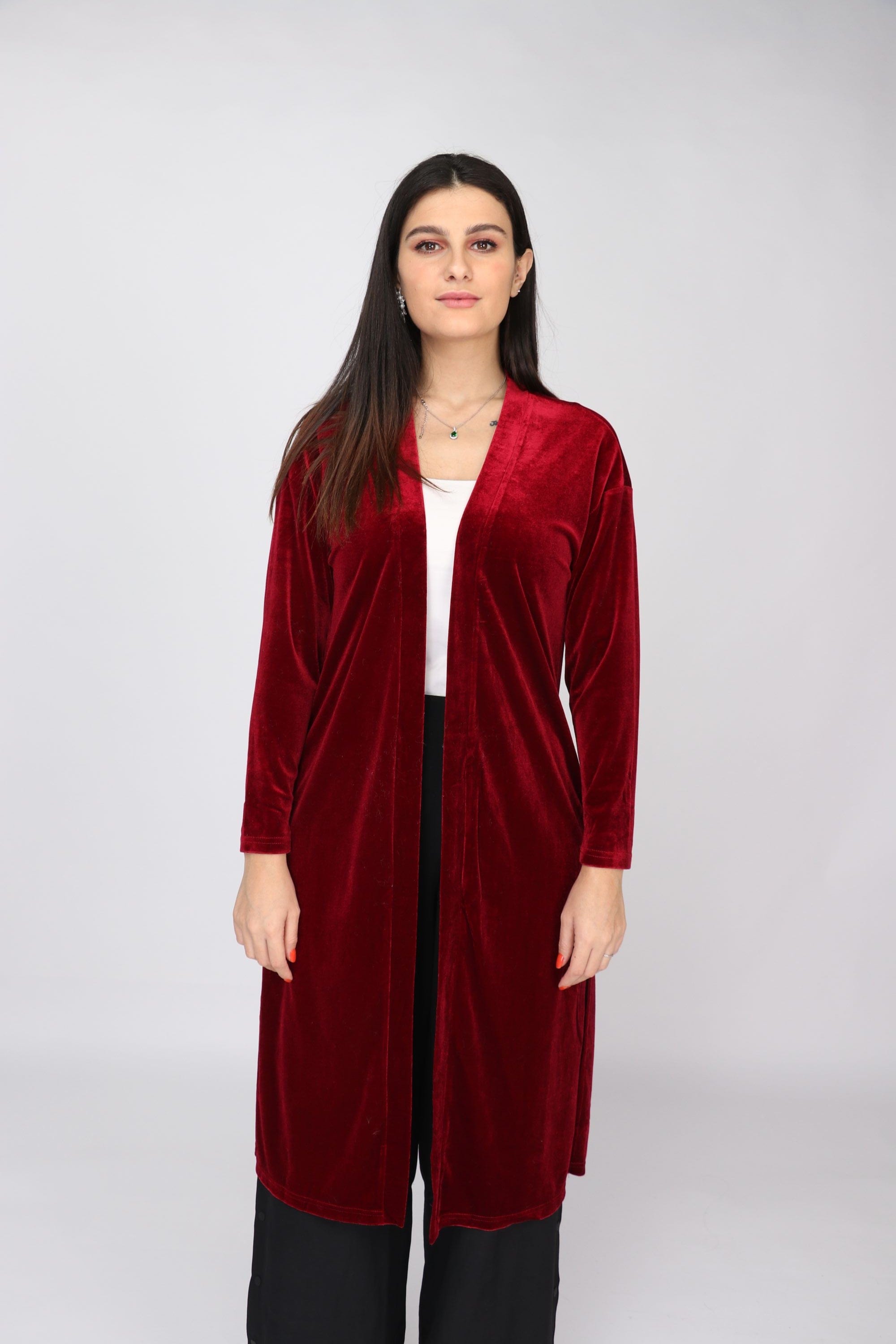 نتشي كارديجان سادة بأكمام طويلة نسائي