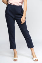 نتشي سروال طويل رسمي سادة مزين بأزرار من الجانب