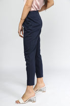 نتشي سروال طويل رسمي سادة مزين بأزرار من الجانب