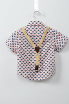 جينجرسنابس قميص مشجر أولادي بحمالات أزرق