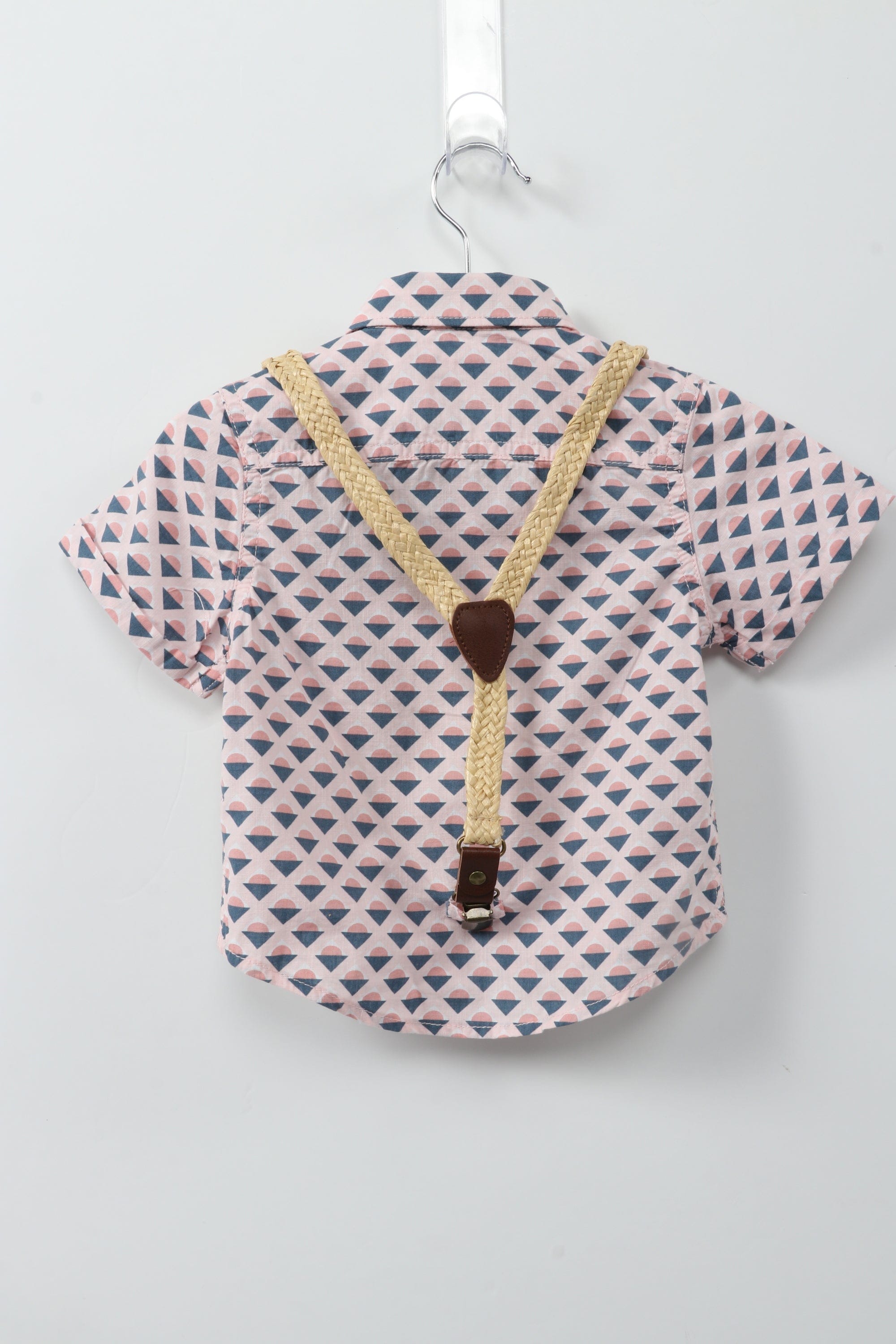 جينجرسنابس قميص مشجر أولادي بحمالات أزرق