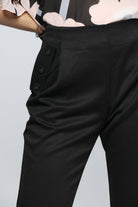 نتشي سروال طويل رسمي سادة مزين بأزرار من الجانب