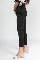 نتشي سروال طويل رسمي سادة مزين بأزرار من الجانب