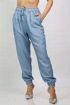 نتشي بنطلون طويل بحلقات من اسفل وخصر مكشكش طويل نسائي