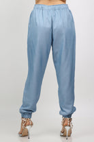 نتشي بنطلون طويل بحلقات من اسفل وخصر مكشكش طويل نسائي