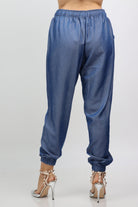 نتشي بنطلون طويل بحلقات من اسفل وخصر مكشكش طويل نسائي