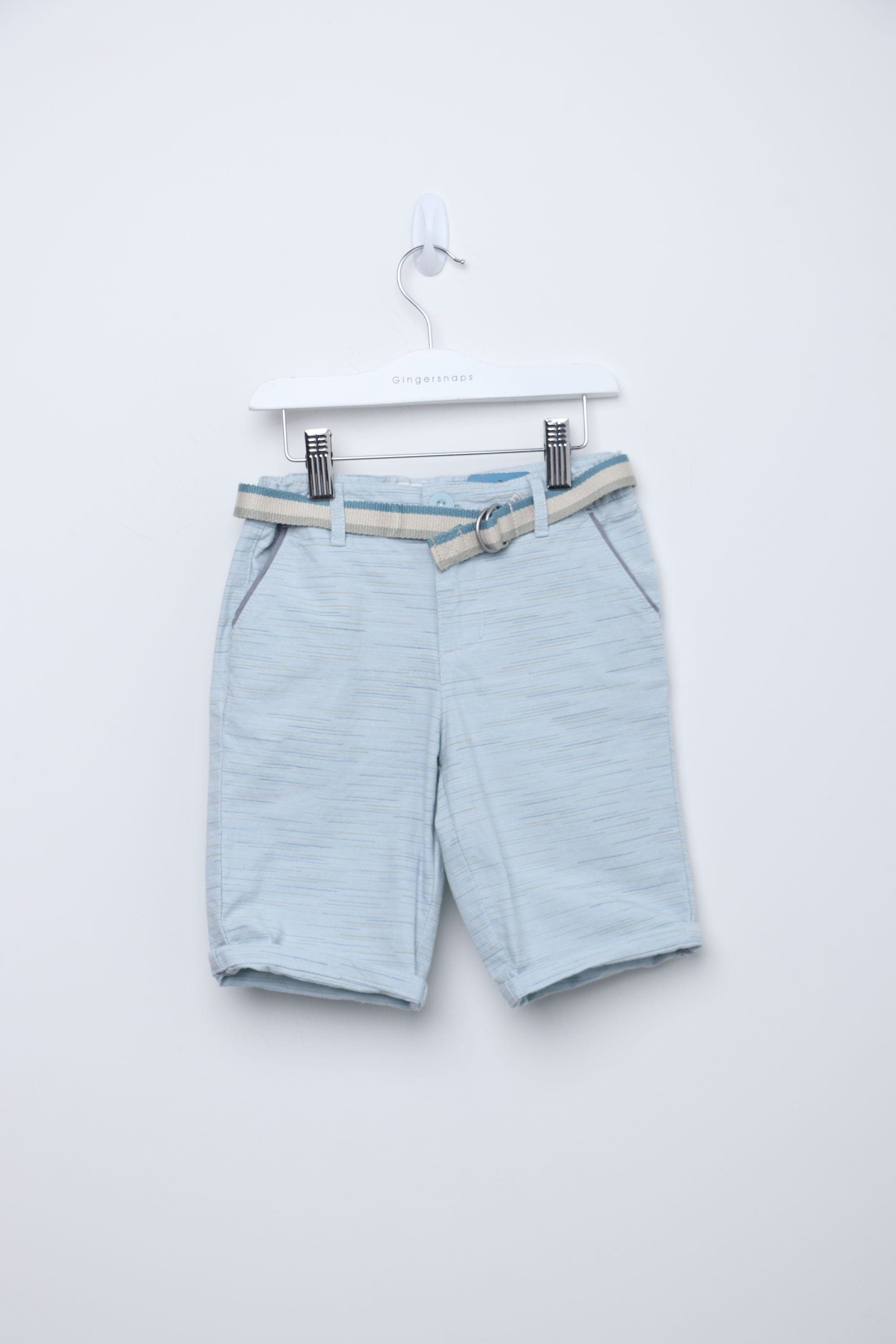 جينجرسنابس شورت بجيوب جانبية ولادي رضع أزرق خفيف